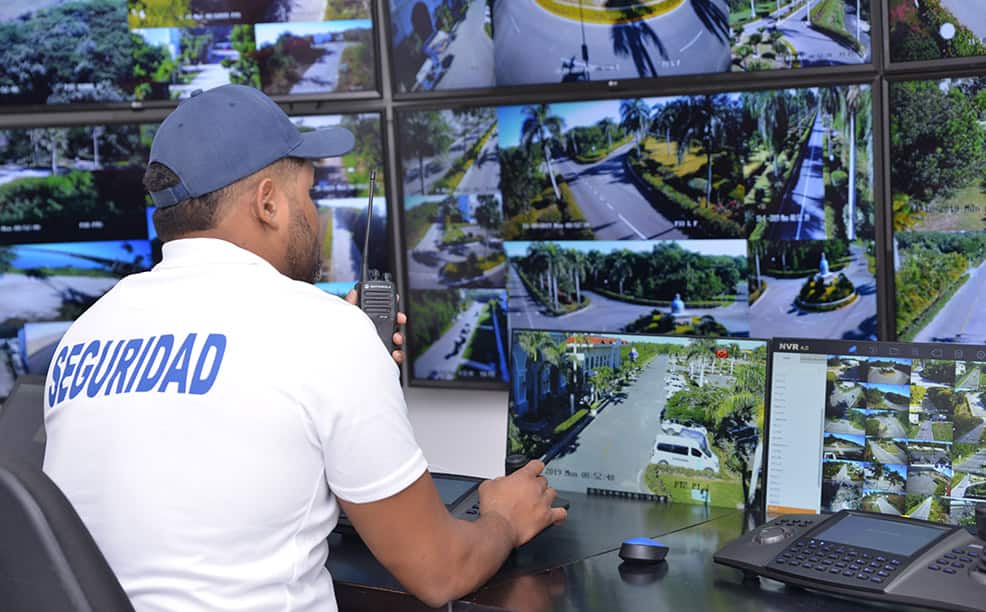 Residential complex entrance